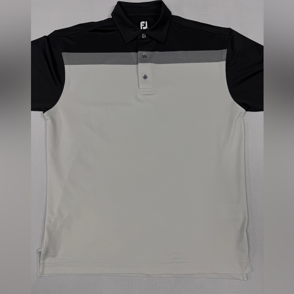 FootJoy - Large - Black/Grey Golf Polo